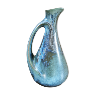 Art Nouveau ceramics signed Denbac pitcher vase retro glacures