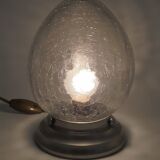 Lampe en verre craquelé