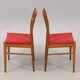 Pair of teak and fabric chairs, 1960 Sweden