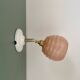 Applique globe vintage en verre de Clichy rose