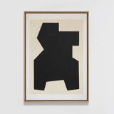 Peinture originale abstraite, Signe noir B04