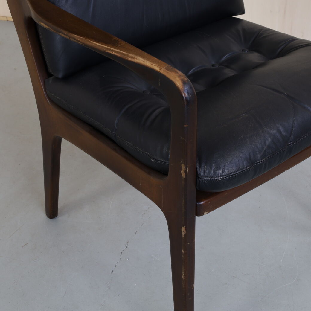 Vintage Leather Armchair Eugen Schmidt