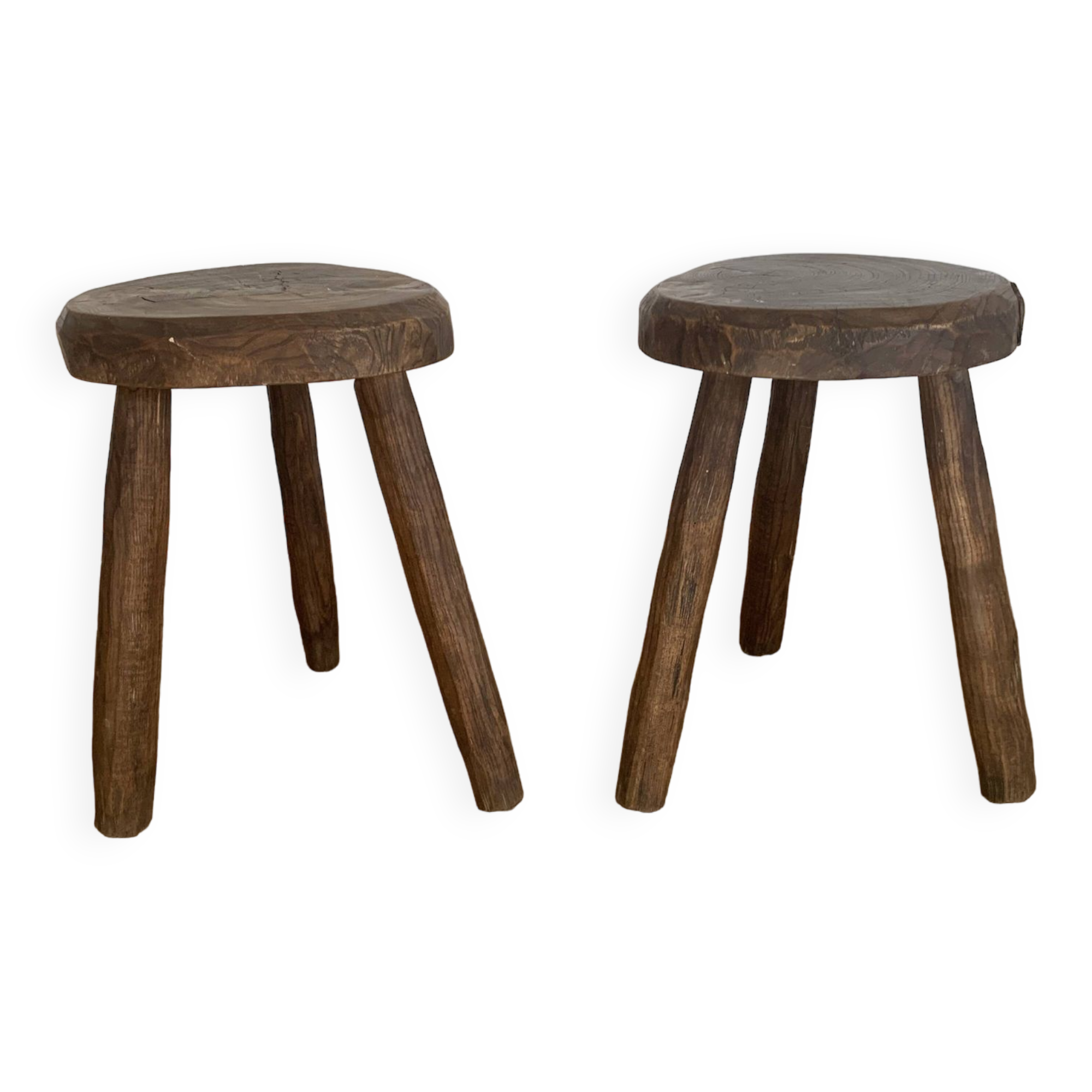 Pair of brutalist stools