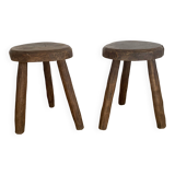 Pair of brutalist stools