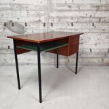 Wood and metal desk