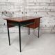 Bureau en bois et metal