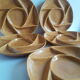 Lot de 5 assiettes à compartiments en gres Longchamp vintage