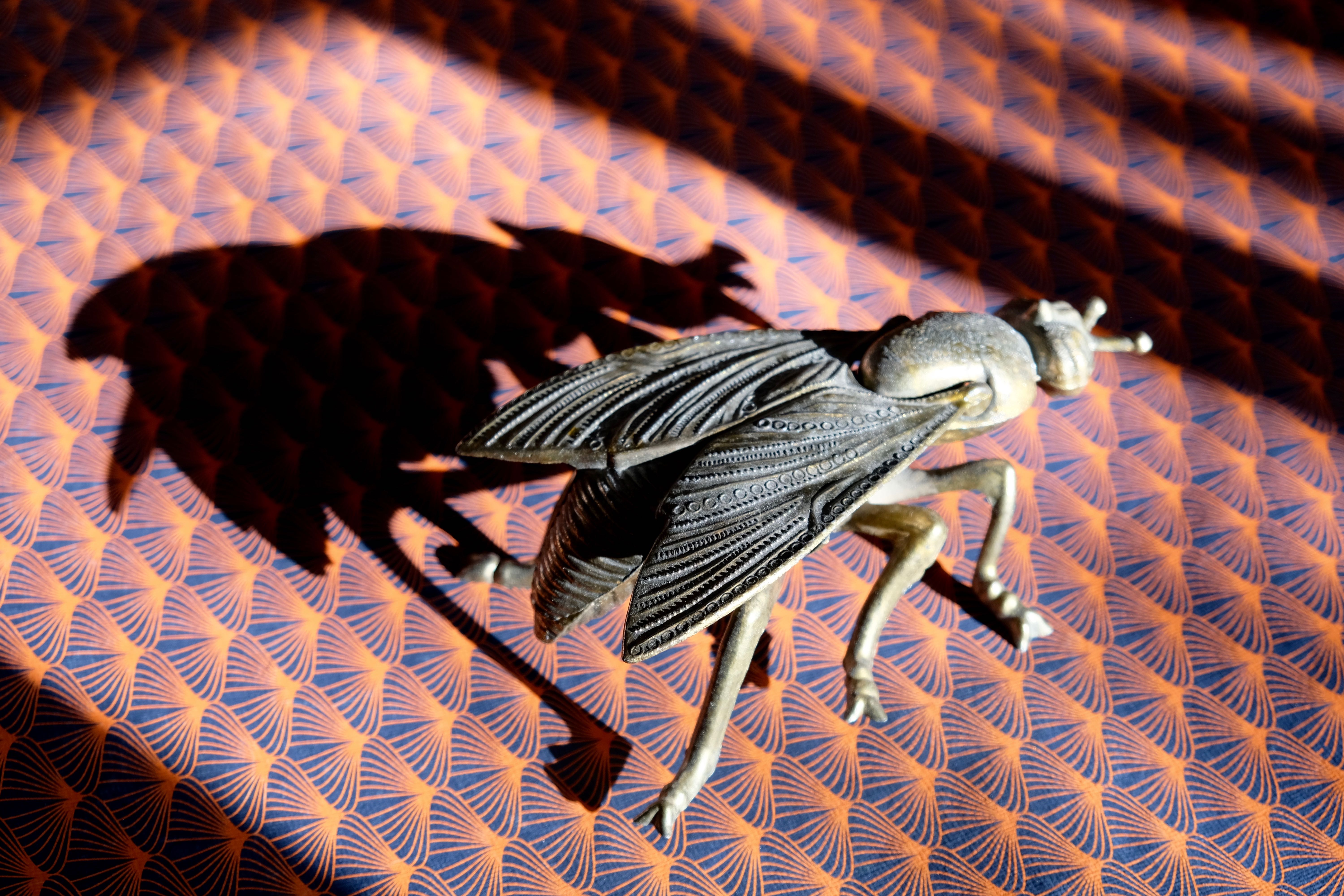 Vintage brass fly ashtray 1970