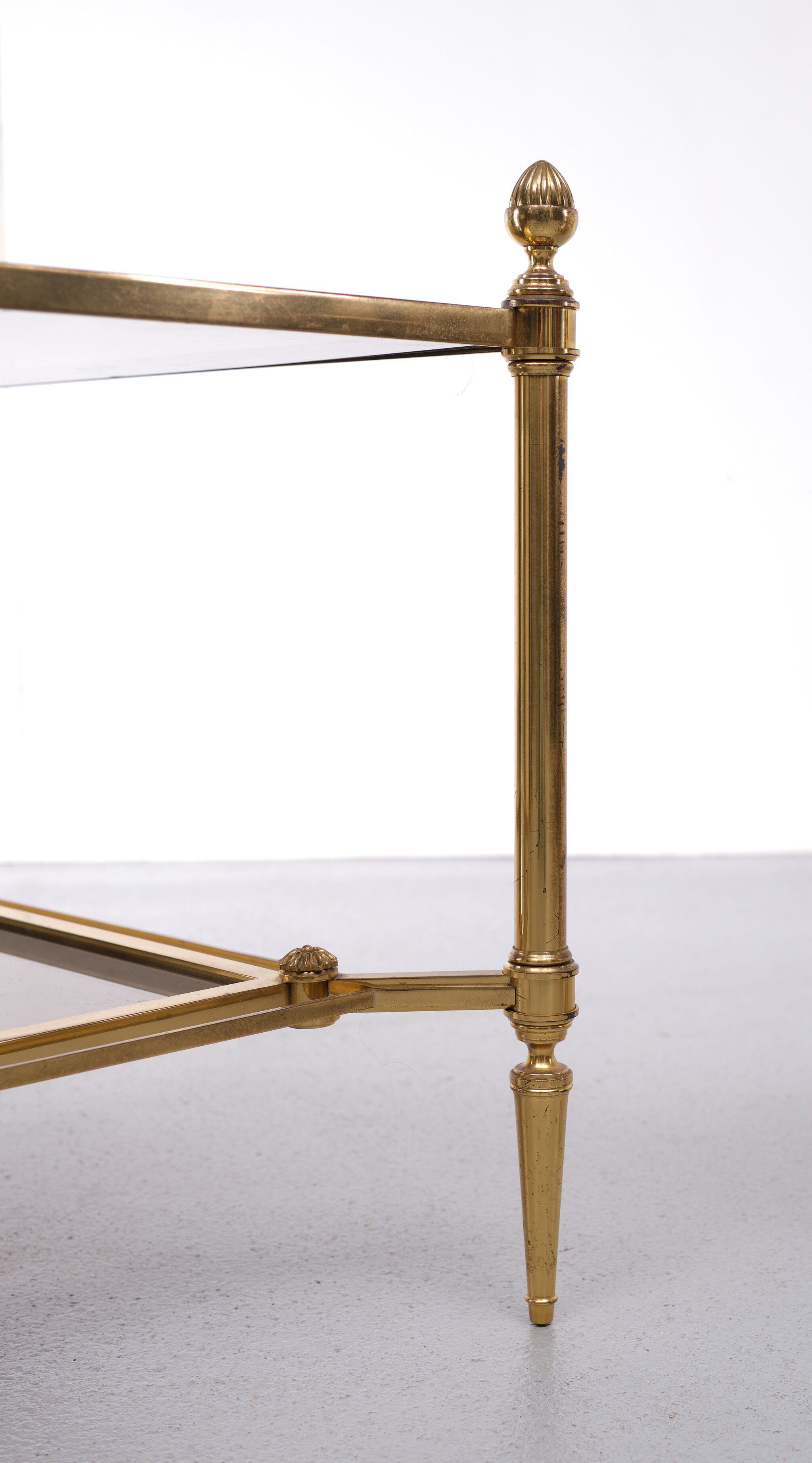 Superb brass bronze sofa tables, 1950s, france