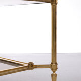 Superb brass bronze sofa tables, 1950s, france