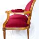 Louis XVI style bench in natural wood