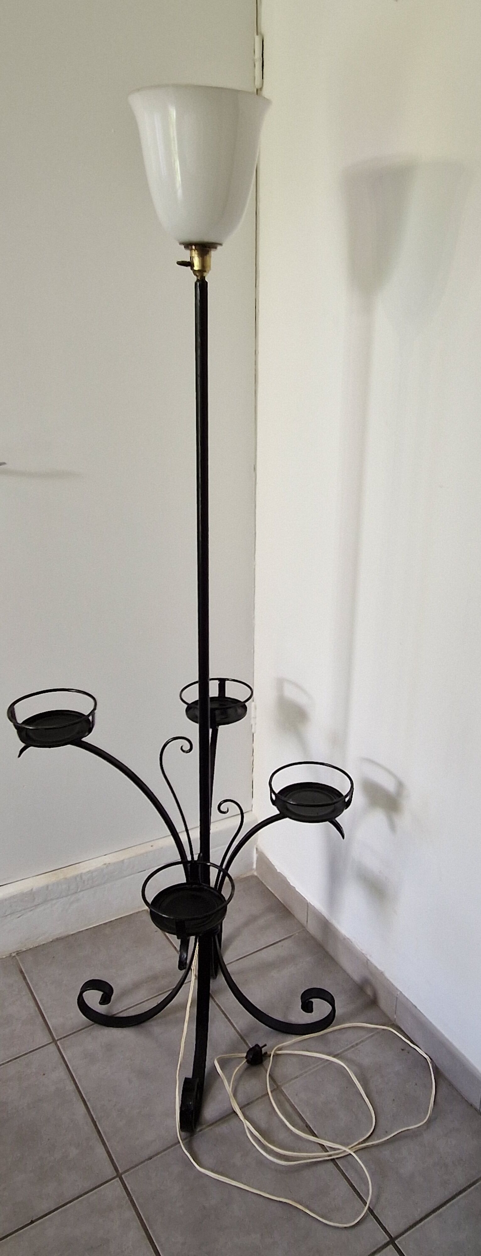 1950s metal floor lamp