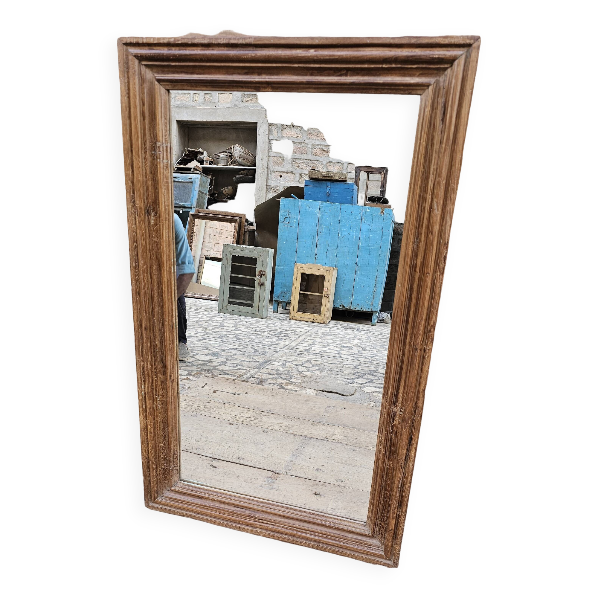 Burmese teak mirror