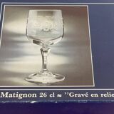 6 Matignon crystal water glasses