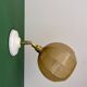 Vintage yellow glass globe wall light