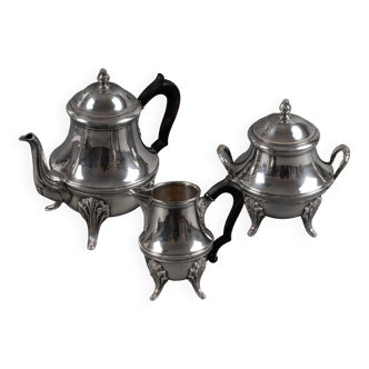 Silver metal coffee service decorated in Louis XVI style late 19th century