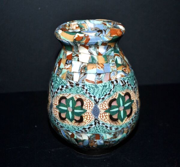 Vase art déco vallauris terres mêlées de jean gerbino 1930