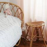 Rattan stool from the 50s, rare model