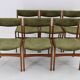 1960s Set of Six Danish Teak Dining Chairs , Restored