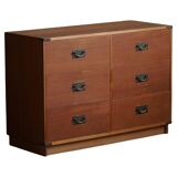 Mid-century modern Danish, a classic Oregon pine chest of drawers, 1950s.