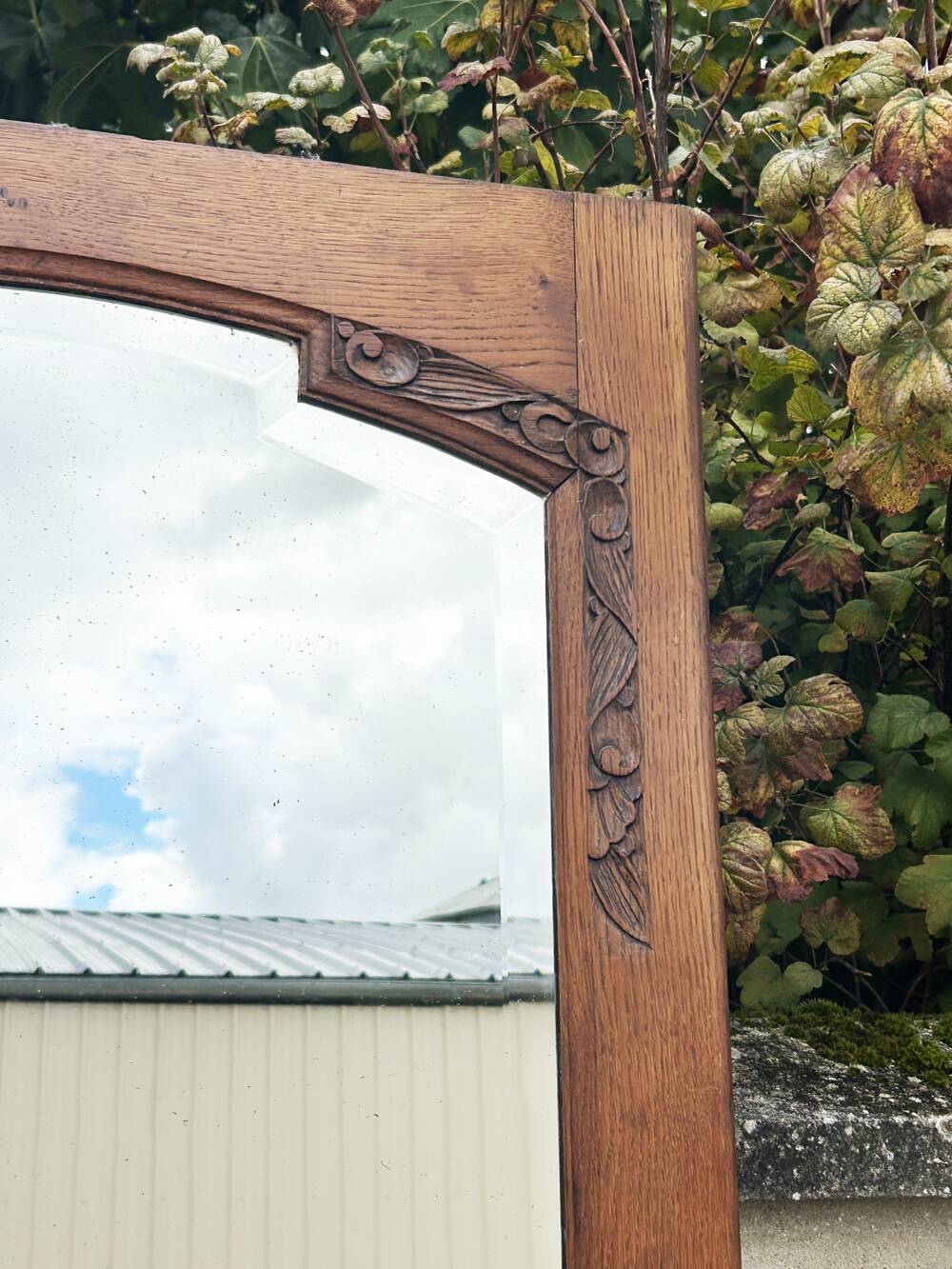 Large vintage wardrobe door mirror, 1930s.