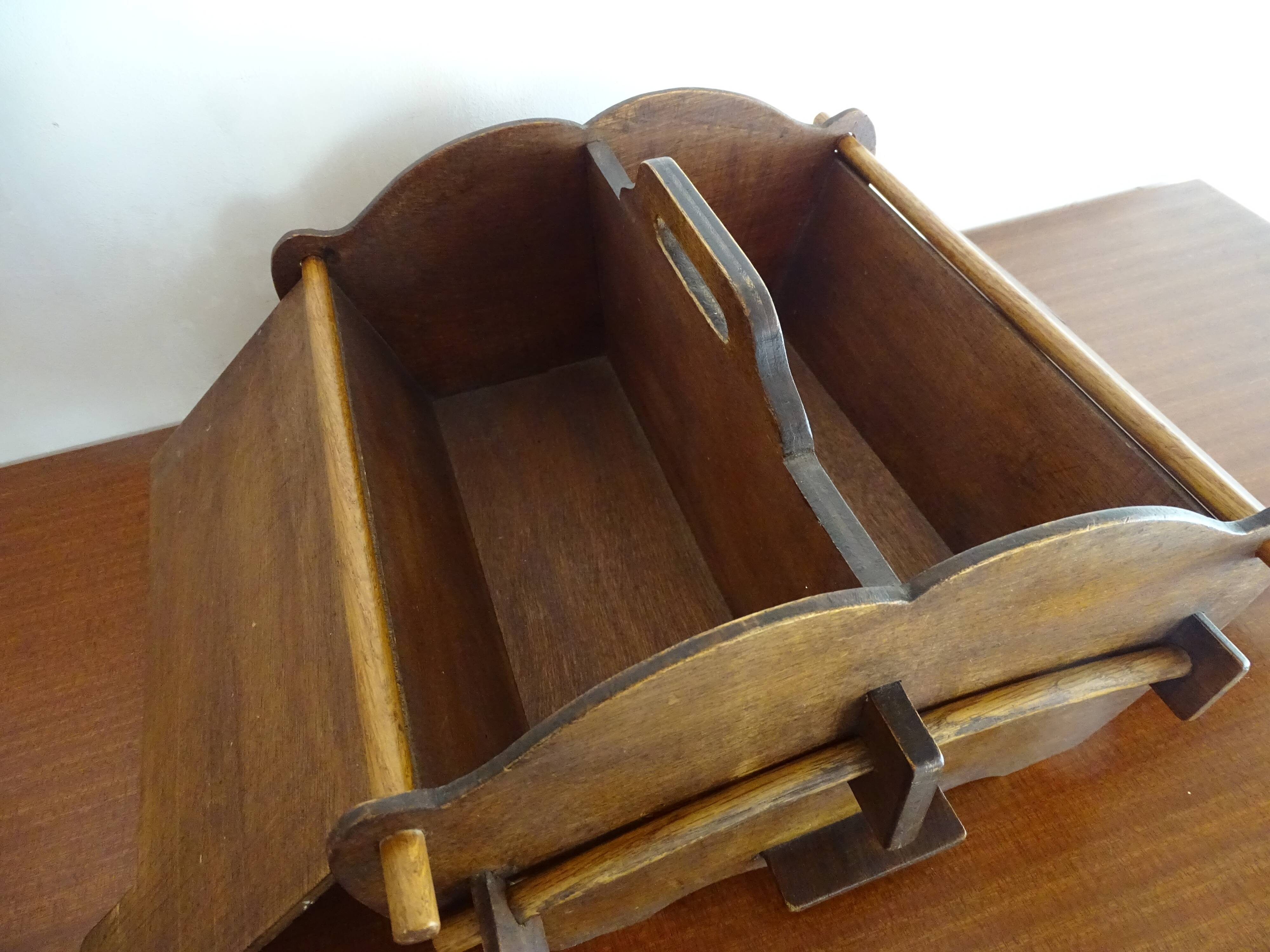 Scandinavian worker in vintage wood