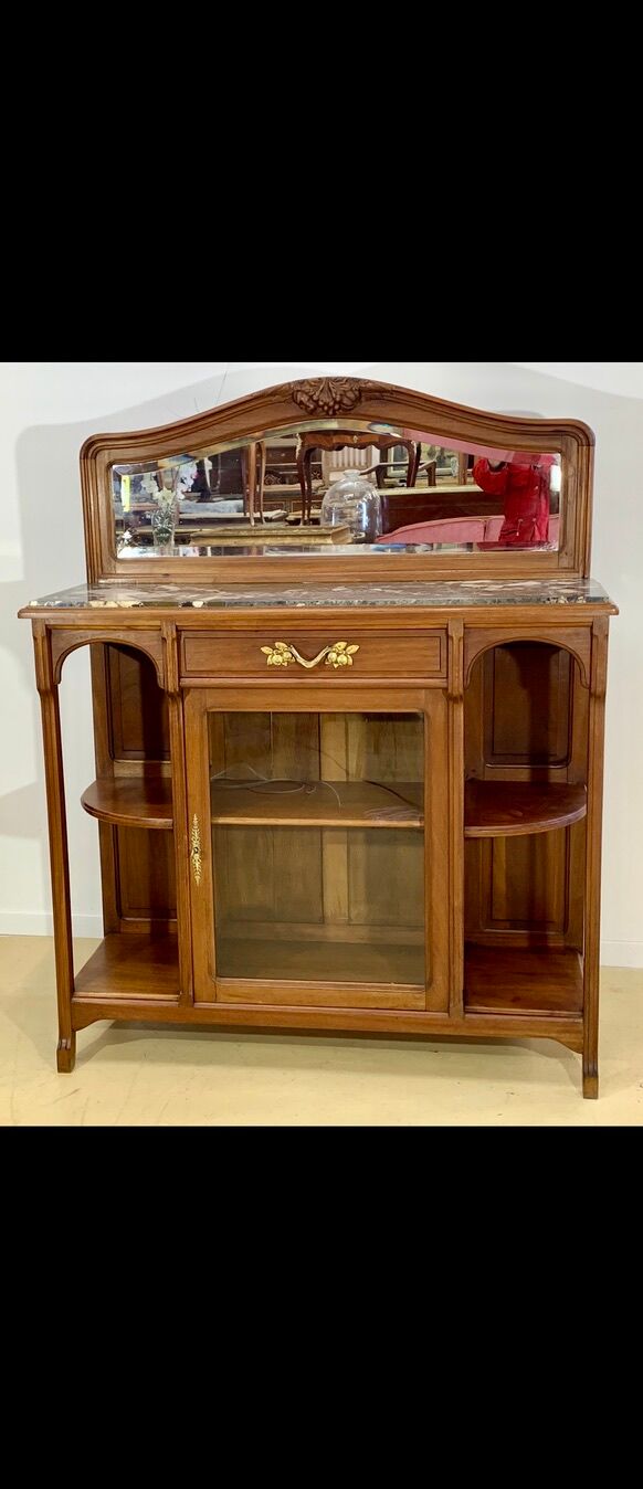 Meuble desserte-vitrine époque Art Nouveau 1900 Style  Louis Majorelle  ,école de Nancy
