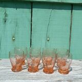 Pink art deco glasses
