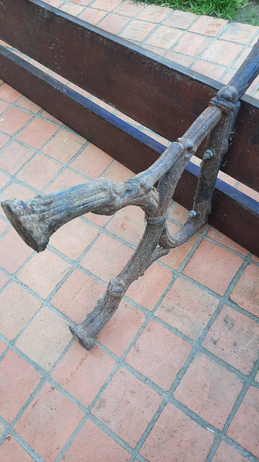 Cast iron garden bench