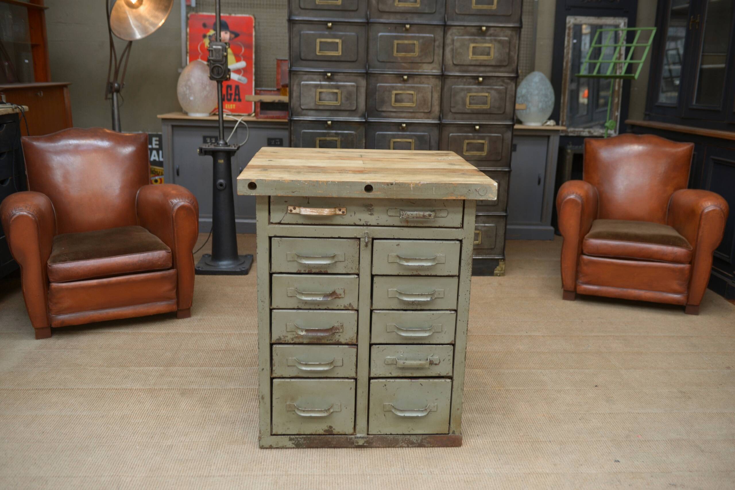 Military metal drawer unit 1950