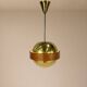 Mid-century Scandinavian brass and teak pendant, 1960s