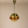 Mid-century Scandinavian brass and teak pendant, 1960s