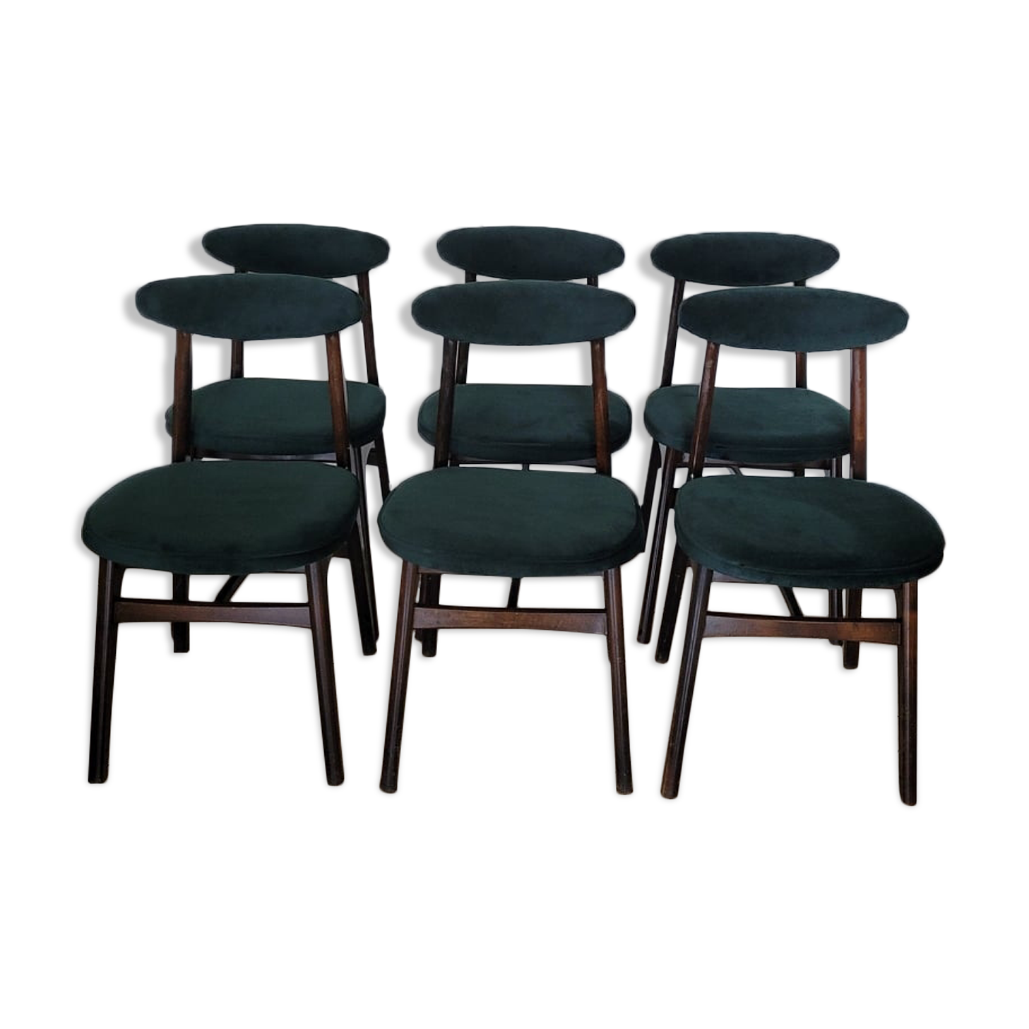Ensemble de 6 chaises conçues par T. Halas vintage 60