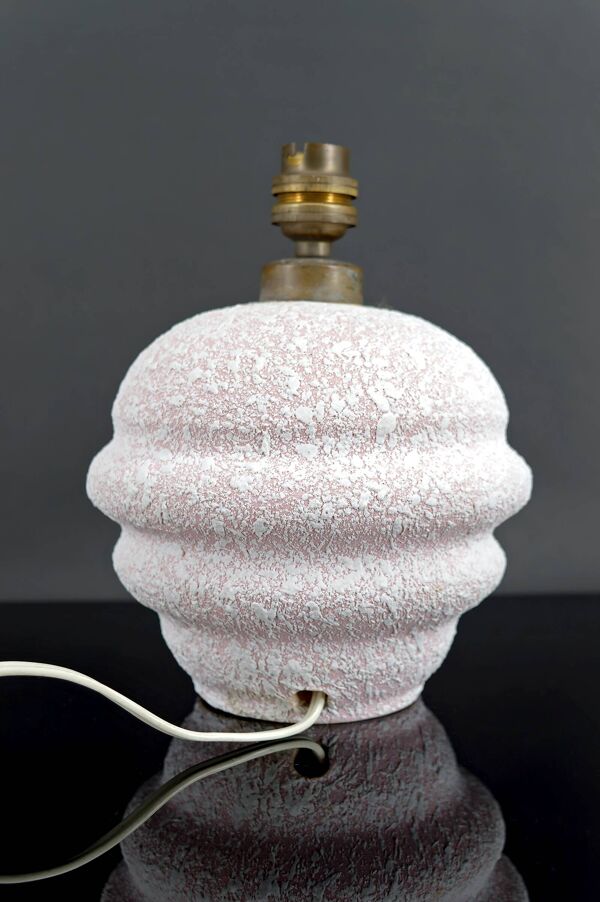 Lampe Boule en Céramique à émail Crispé, Art Deco, France, Circa 1930