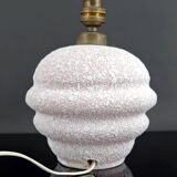 Crisp Glazed Ceramic Ball Lamp, Art Deco, France, Circa 1930