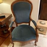 Louis Philippe armchair in walnut