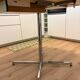 Round extendable folding Formica table with metal legs from the 50s/60s in green.
