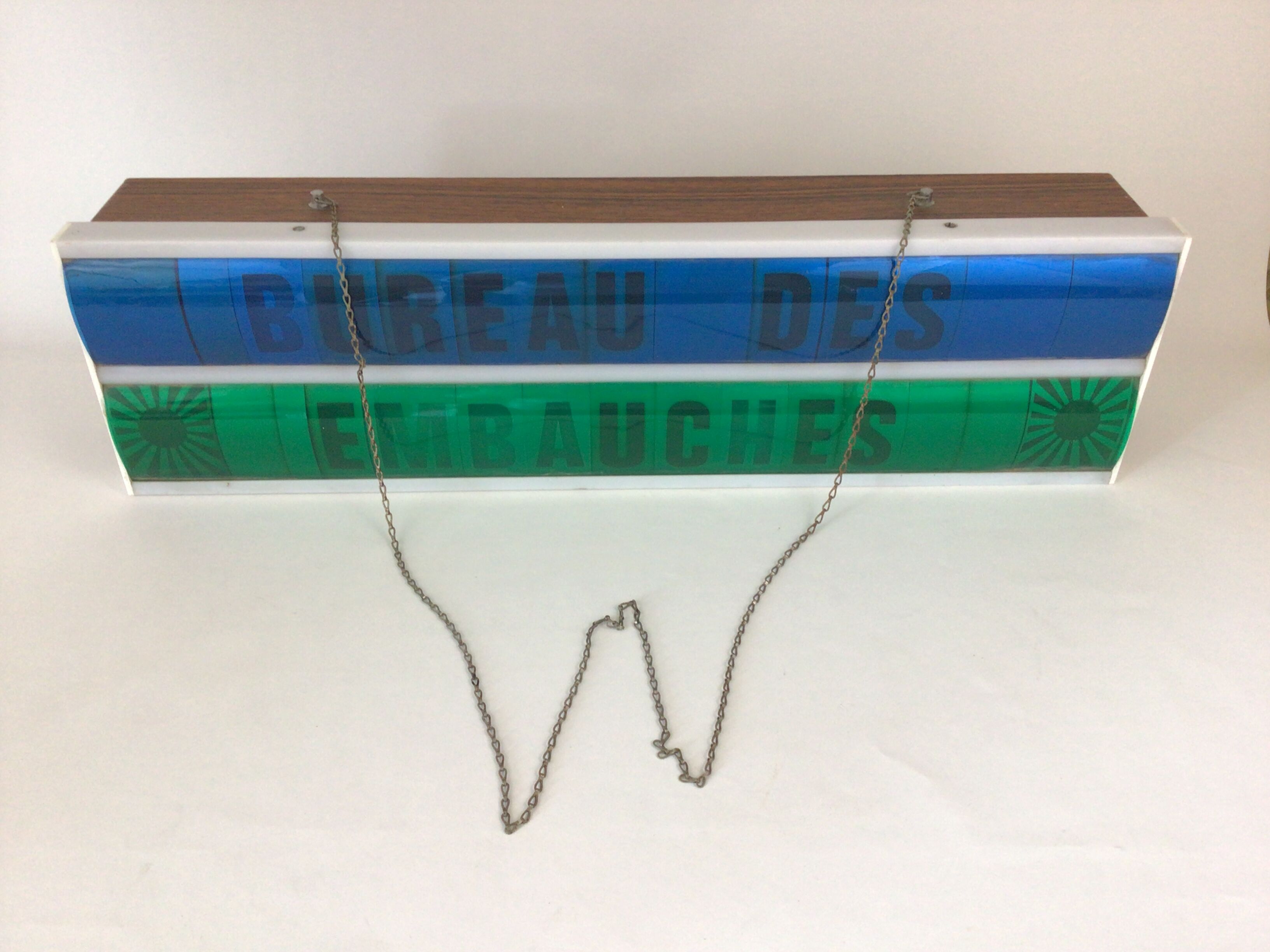 Formica vintage illuminated sign "Hiring Office"