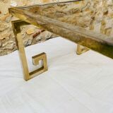 Pair of brass and glass side tables circa 70/80