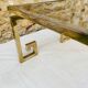 Paire de tables d’appoint laiton et verre circa 1970/80