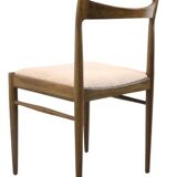Suite de 4 chaises en palissandre et tissu