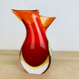 Vase Sommerso Murano, red glass