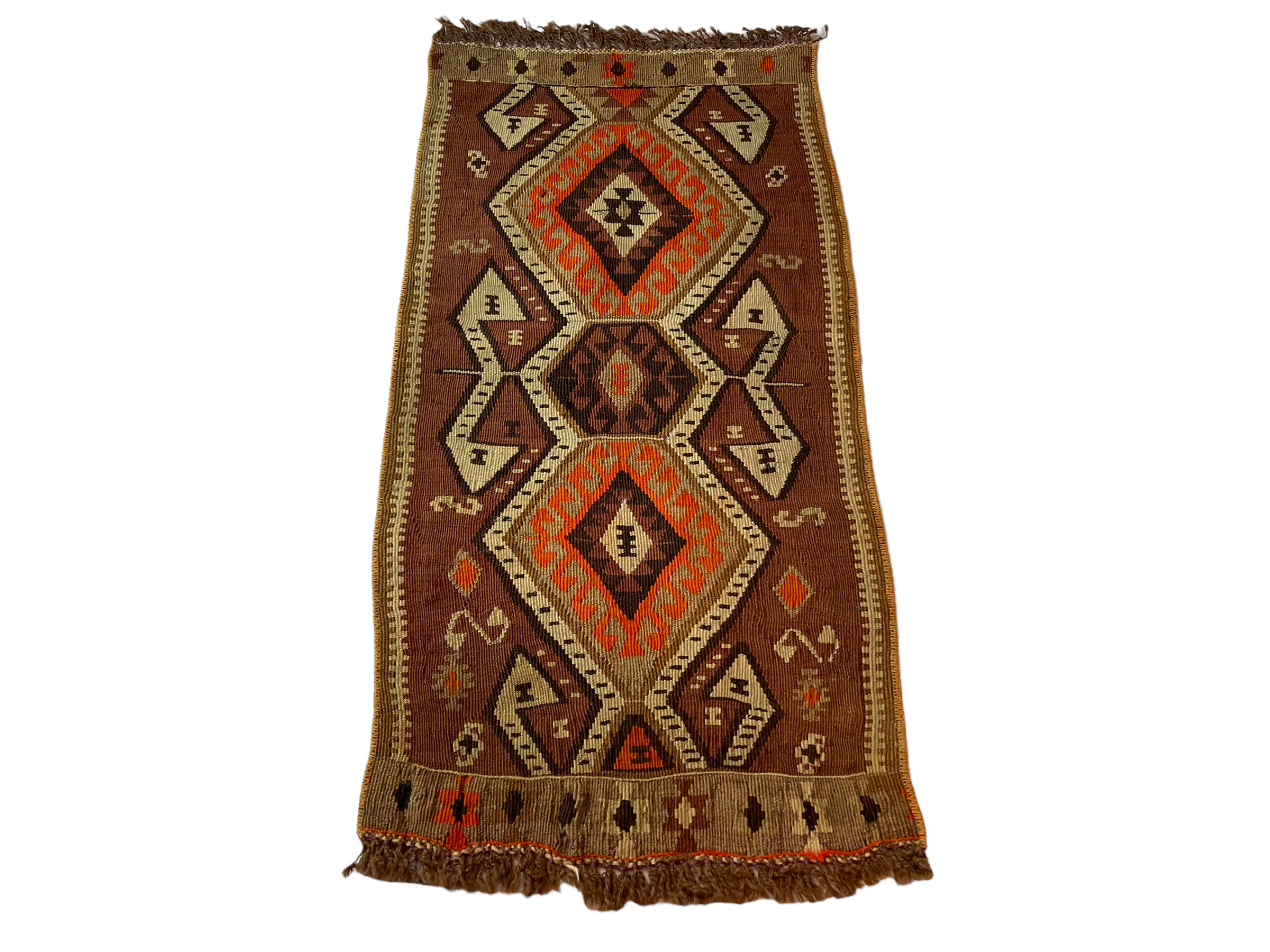 Vintage turkish kilim rug , 95 x 48 cm