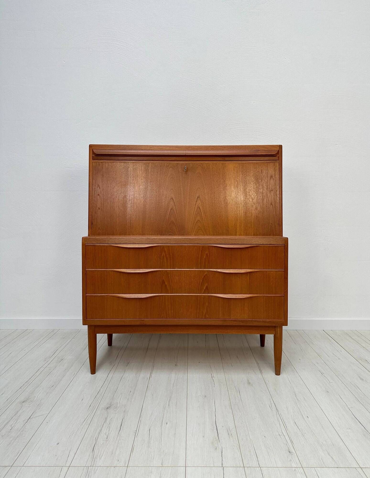 1960s Vintage Danish Teak Secretary by Erling Torvits for Klim Møbelfabrik