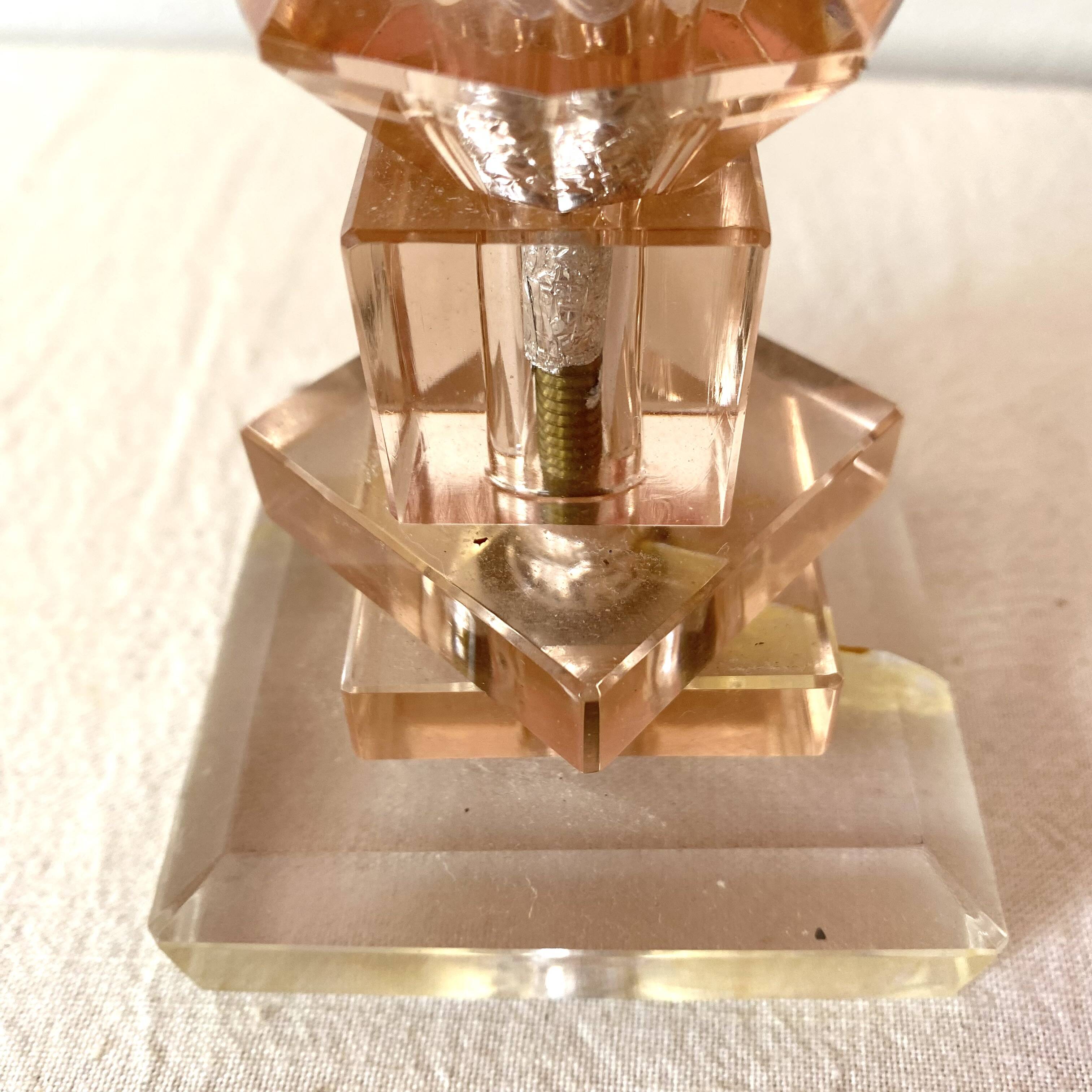 Pair of 60s glass lamps