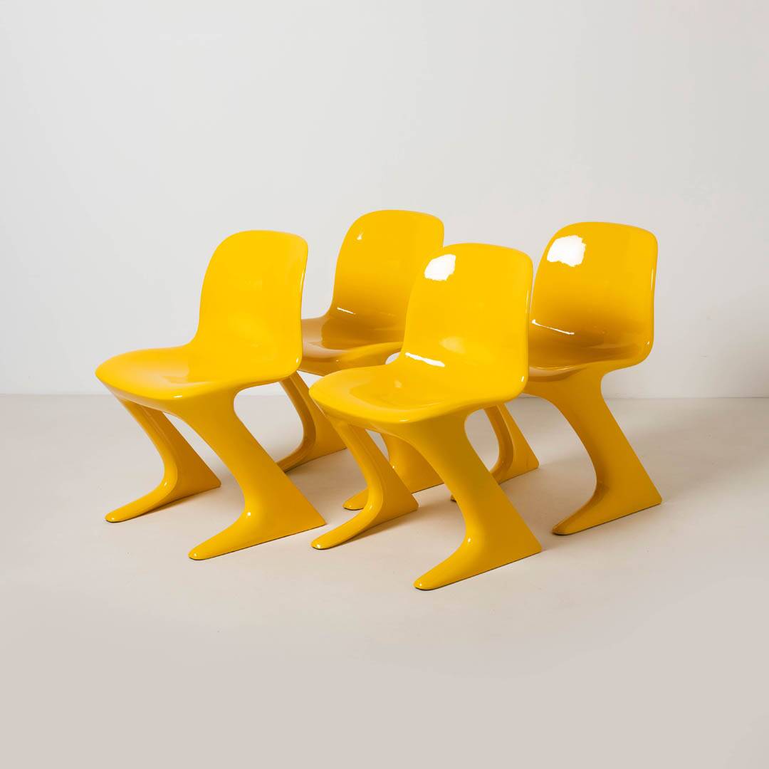 Set of 4 iconic Z-stuhl chairs designed by Ernst Moeckl, Germany 1968