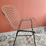 Black and white Wire chair - Harry Bertoia