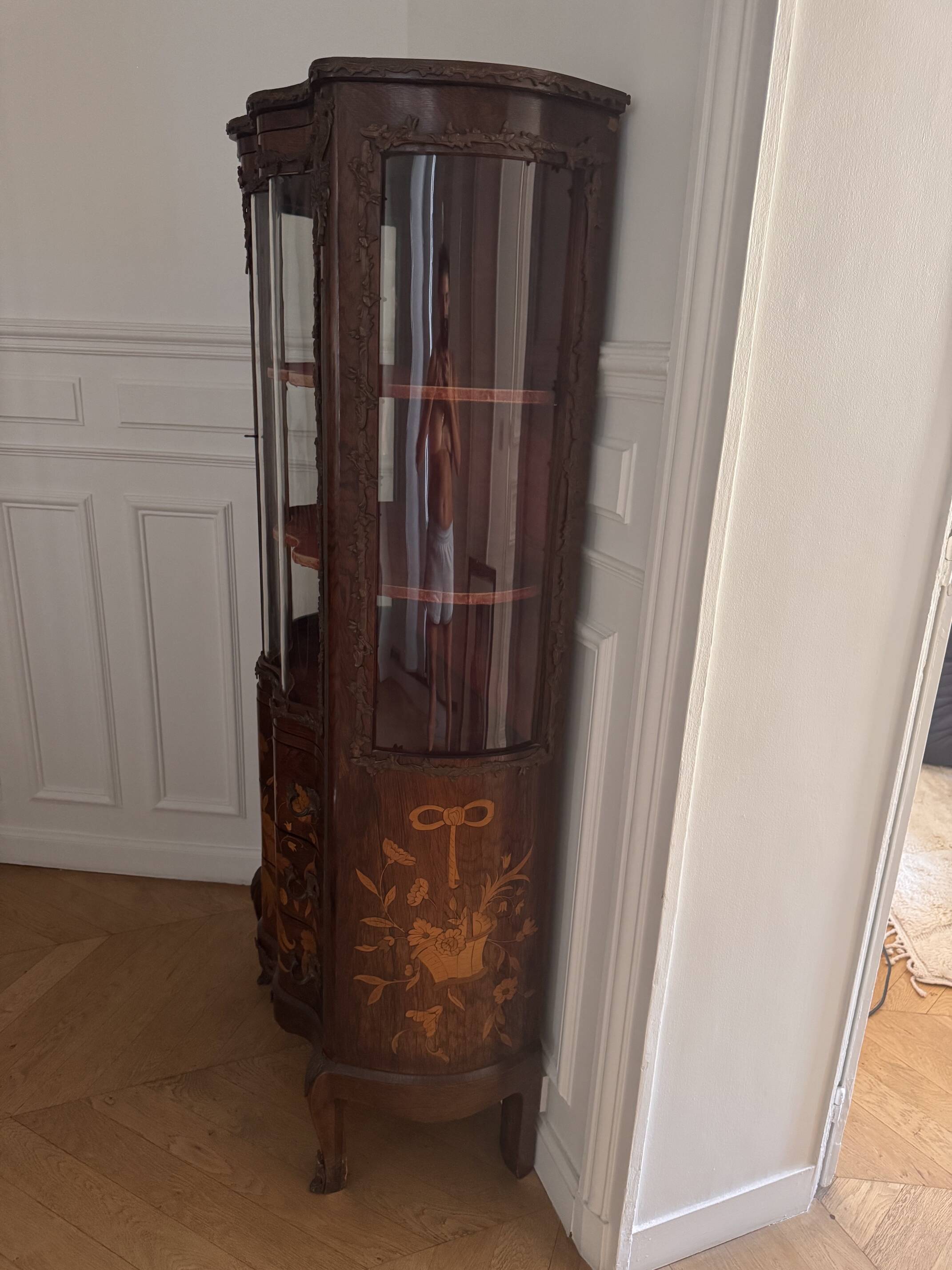 Antique Napoleon III display cabinet