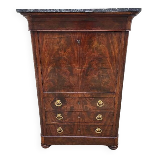 secretaire restauration en acajou du xix ème siecle