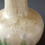 Art Nouveau stoneware vase with crystallization